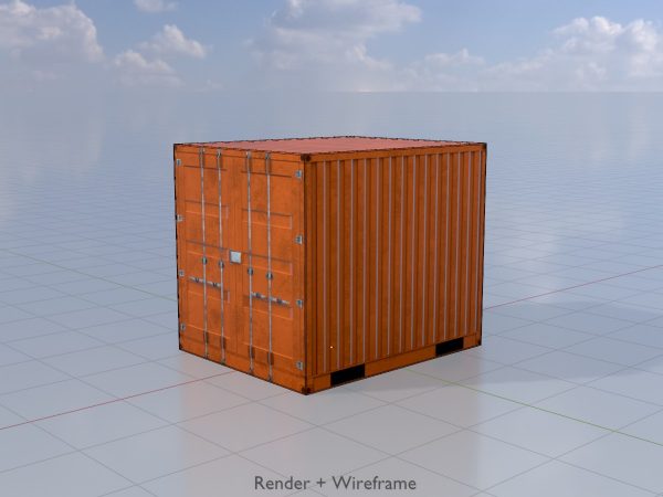 Schiffscontainer signalorange 10 Fuß – Bild 5