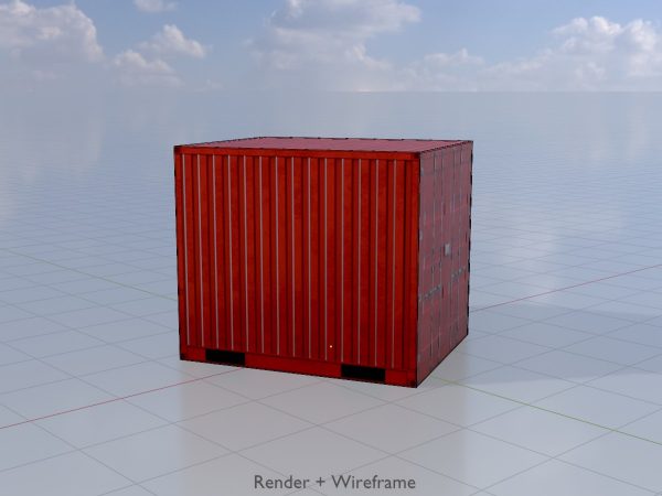 Schiffscontainer verkehrsrot 10 Fuß – Bild 5