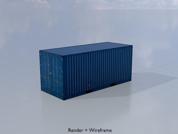 Schiffscontainer enzianblau 20 Fuß – Bild 5