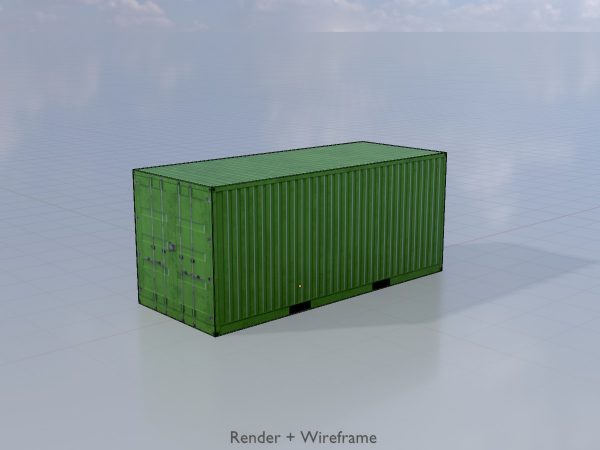 Schiffscontainer gelbgrün 20 Fuß – Bild 5