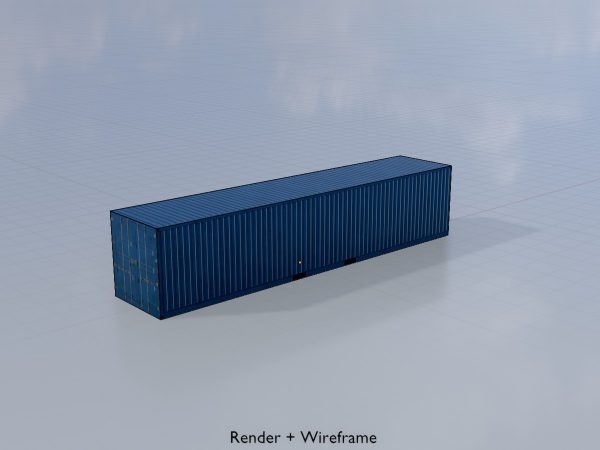 Schiffscontainer enzianblau 40 Fuß – Bild 5
