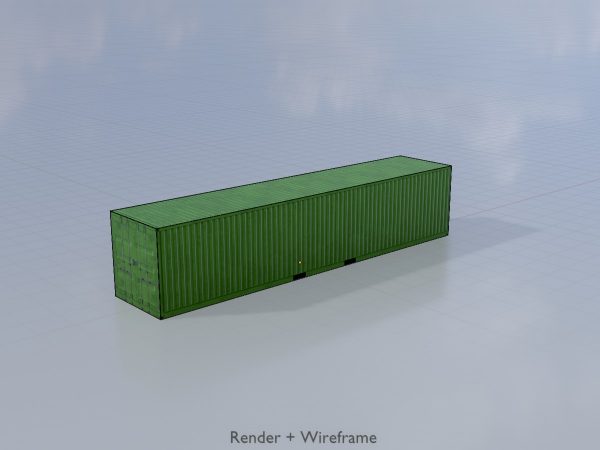 Schiffscontainer gelbgrün 40 Fuß – Bild 5