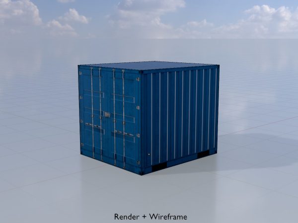 Schiffscontainer enzianblau 6 Fuß – Bild 5