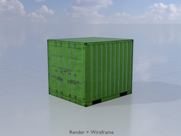 Schiffscontainer gelbgrün 6 Fuß – Bild 5