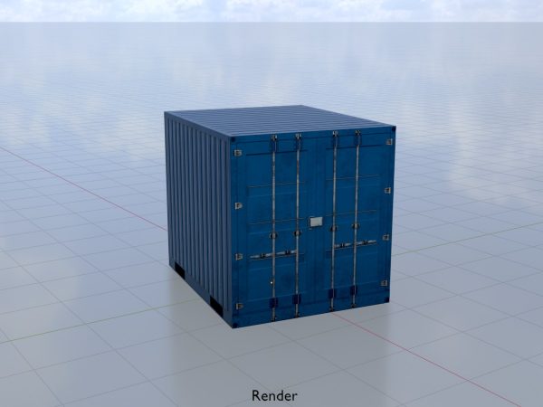 Schiffscontainer enzianblau 10 Fuß – Bild 9