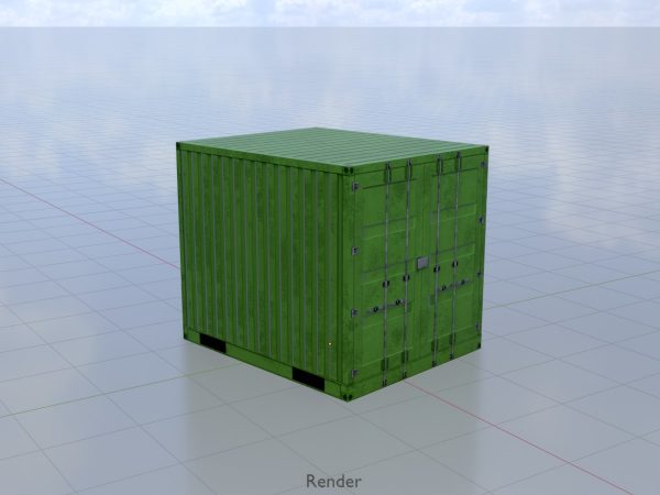 Schiffscontainer gelbgrün 10 Fuß – Bild 9