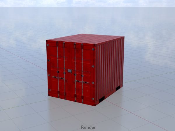 Schiffscontainer verkehrsrot 10 Fuß – Bild 9