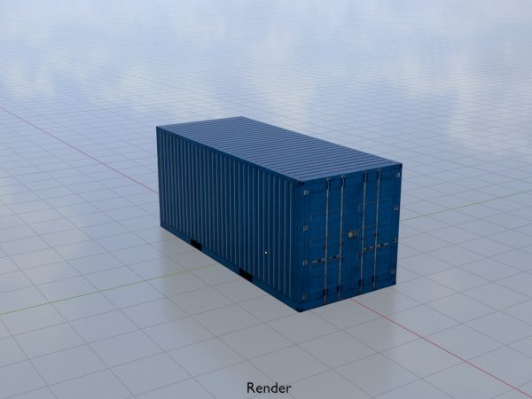 Schiffscontainer enzianblau 20 Fuß – Bild 9