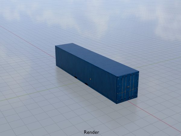Schiffscontainer enzianblau 40 Fuß – Bild 9