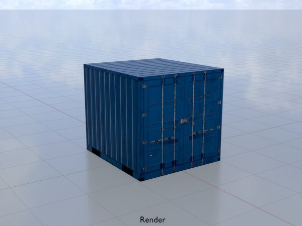 Schiffscontainer enzianblau 6 Fuß – Bild 9