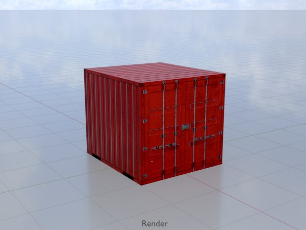 Schiffscontainer verkehrsrot 6 Fuß – Bild 9