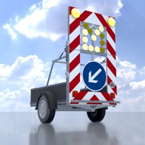 Traffic sign 616-31 Mobile barrier sign left 2500x1700