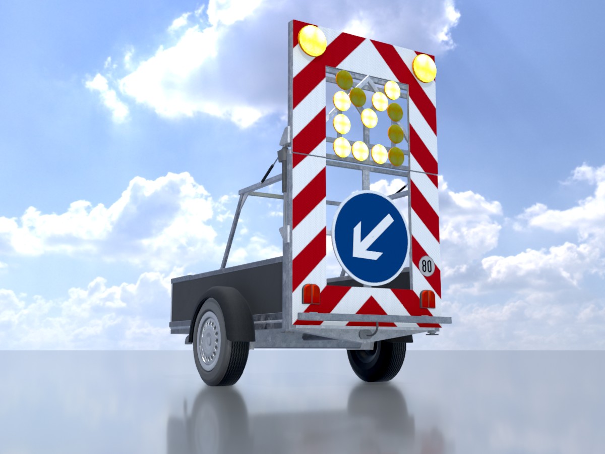 Traffic sign 616-31 Mobile barrier sign left 2500×1700