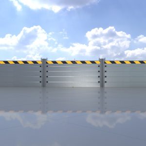 Aluminum flood protection wall 1m x 6m