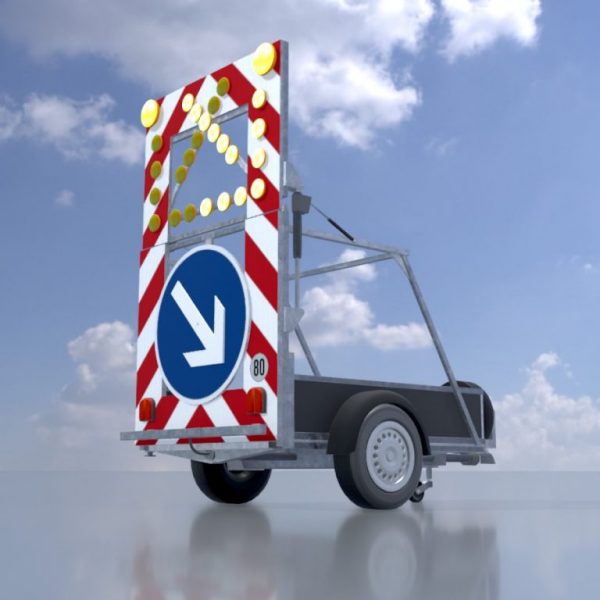 Verkehrszeichen 616-30 Fahrbare Absperrtafel rechts 3600x2200