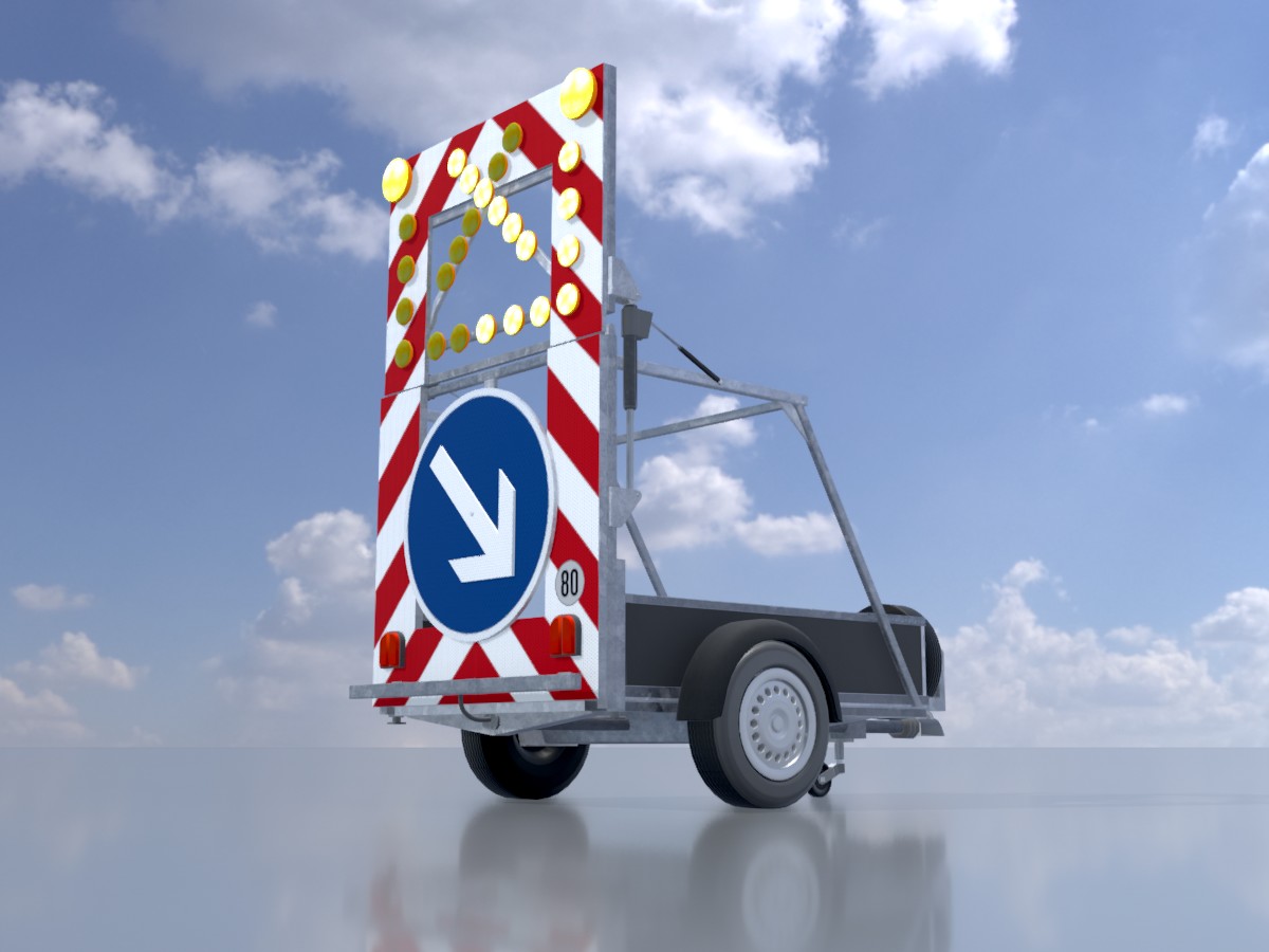 Verkehrszeichen 616-30 Fahrbare Absperrtafel rechts 3600x2200 2 Verkehrszeichen 616-30 Fahrbare Absperrtafel rechts 3600x2200 – Bild 2