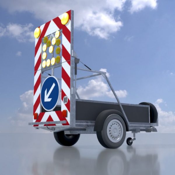 Verkehrszeichen 616-31 Fahrbare Absperrtafel links 2500x1700