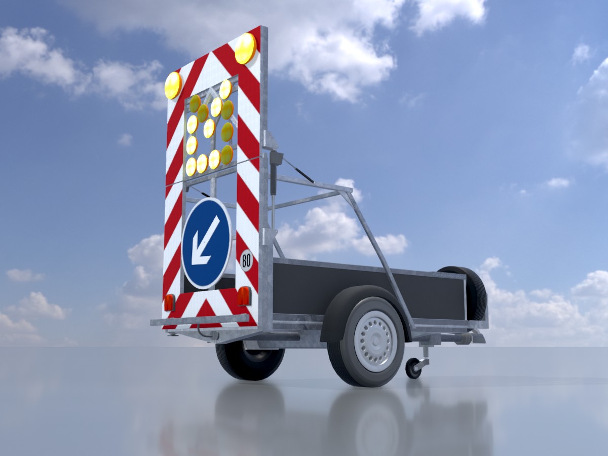 Traffic sign 616-31 Mobile barrier sign left 2500x1700 2 Traffic sign 616-31 Mobile barrier sign left 2500x1700 - Image 2