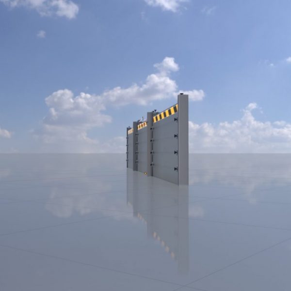 Aluminium Hochwasserschutzwand 1m x 6m