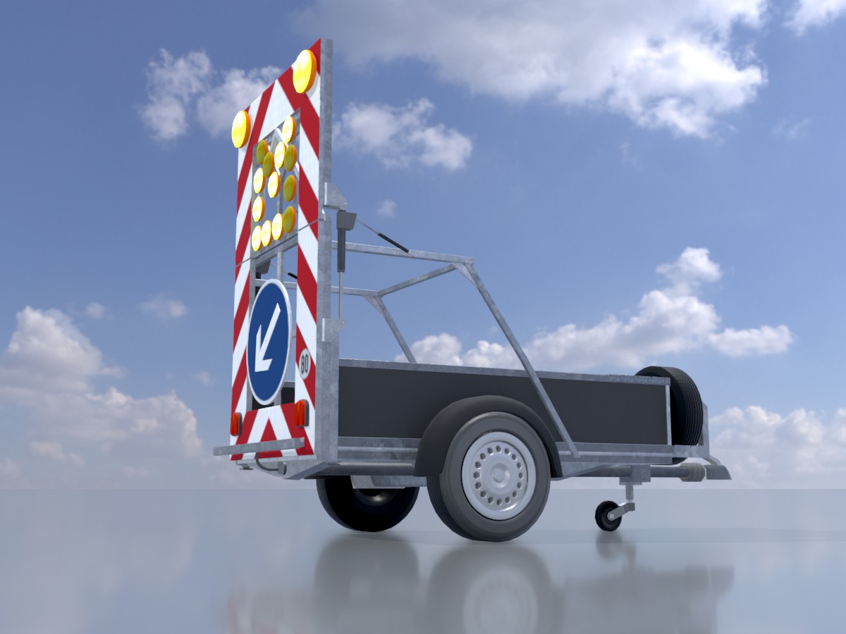 Traffic sign 616-31 Mobile barrier sign left 2500x1700 5 Traffic sign 616-31 Mobile barrier sign left 2500x1700 - Image 5