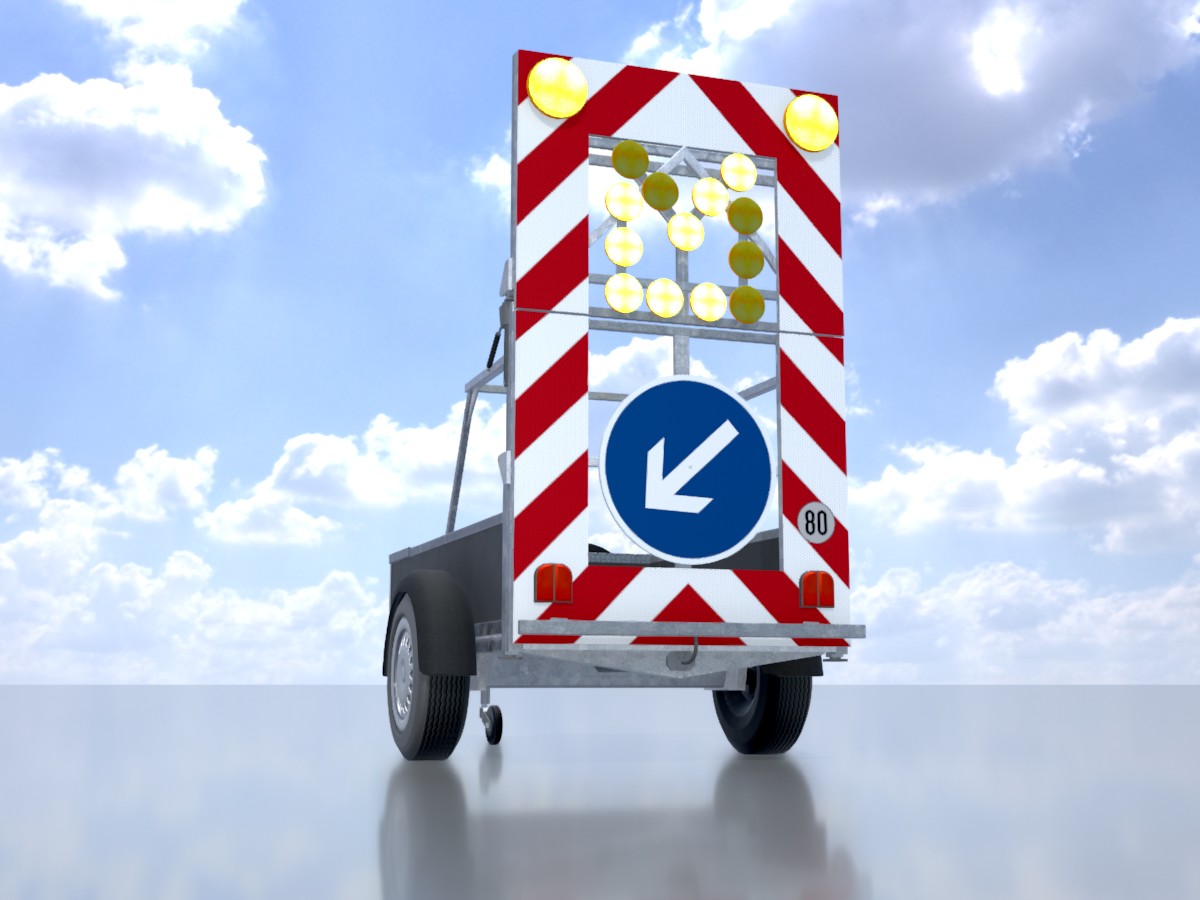 Traffic sign 616-31 Mobile barrier sign left 2500x1700 9 Traffic sign 616-31 Mobile barrier sign left 2500x1700 - Image 9